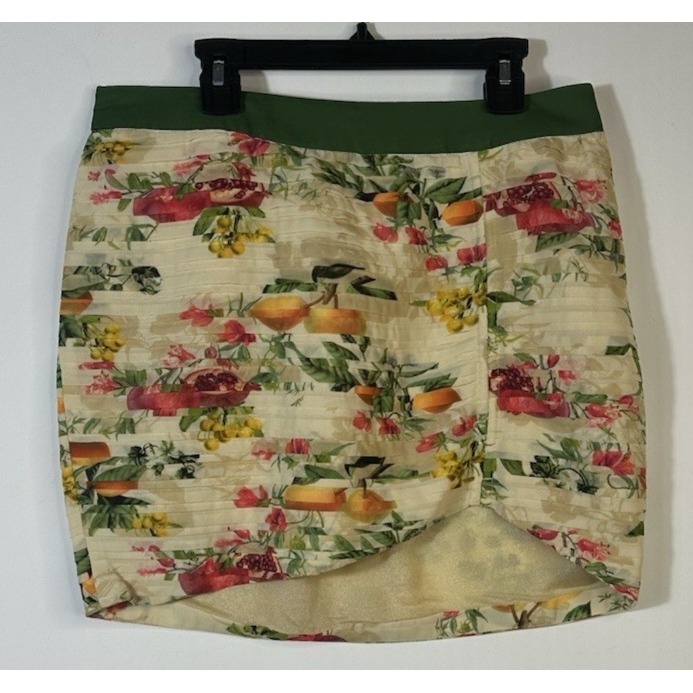 $198 Nwt Resort Beach Rococo Sand Multicolor Floral & Fruit Mini Skirt Medium